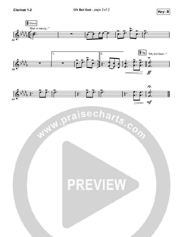 Oh But God Clarinet 1/2 (Shane & Shane / The Worship Initiative)