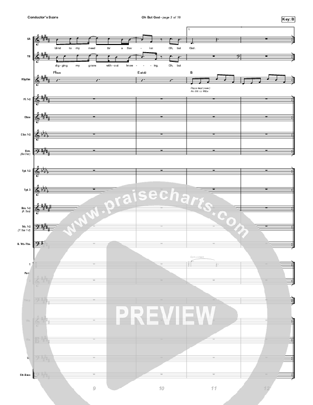 Oh But God Conductor's Score (Shane & Shane / The Worship Initiative)