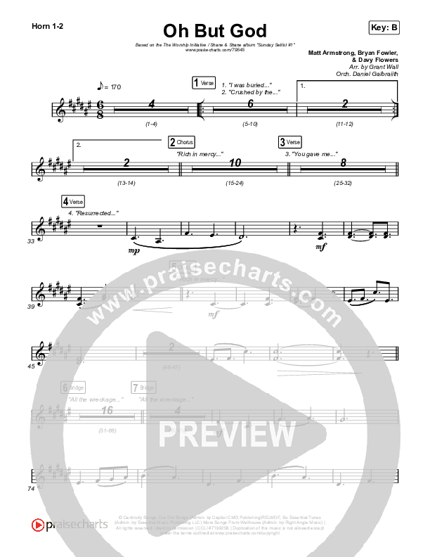 Oh But God French Horn 1/2 (Shane & Shane / The Worship Initiative)