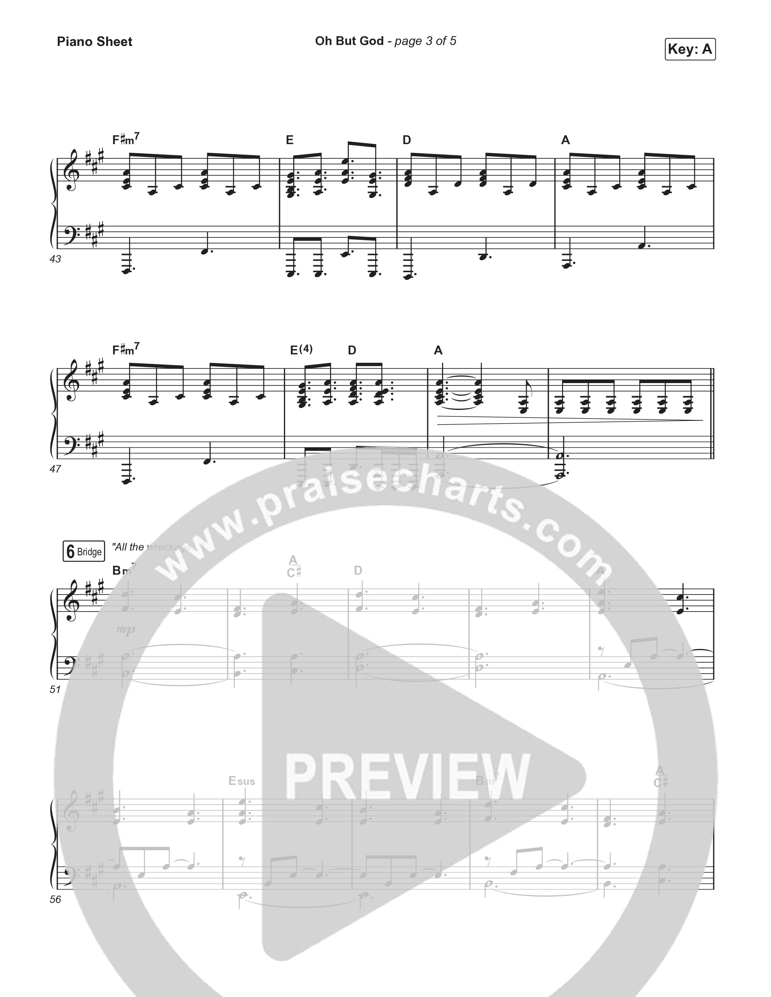 Oh But God Piano Sheet (Shane & Shane / The Worship Initiative)