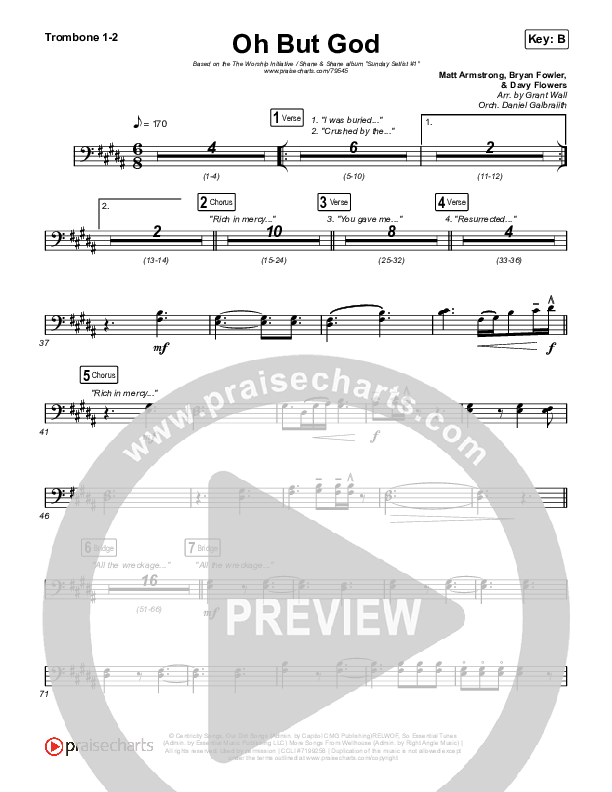 Oh But God Trombone 1/2 (Shane & Shane / The Worship Initiative)