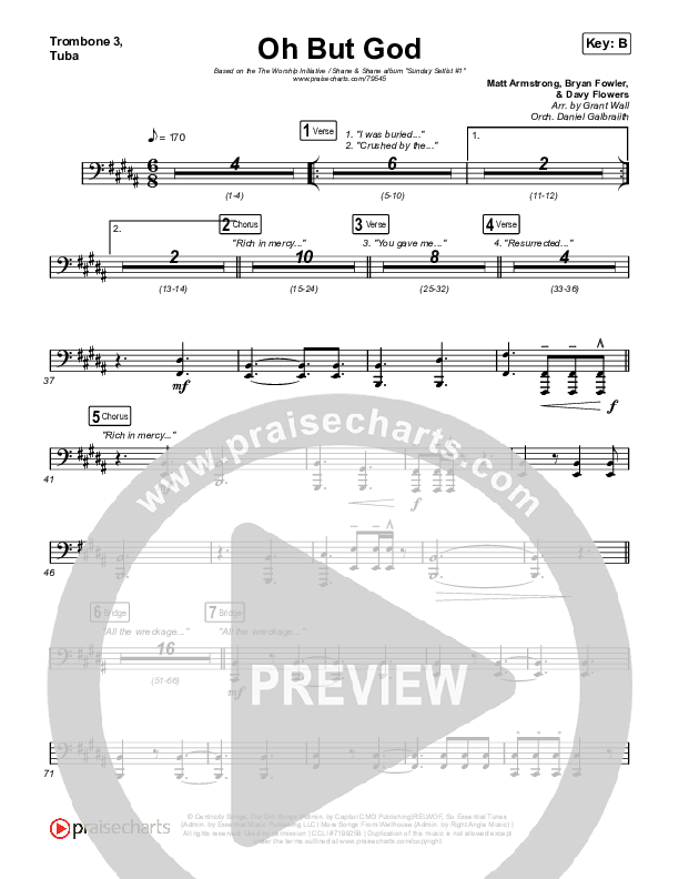 Oh But God Trombone 3/Tuba (Shane & Shane / The Worship Initiative)