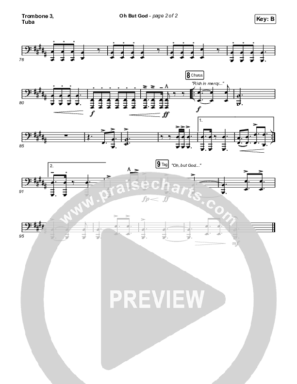 Oh But God Trombone 3/Tuba (Shane & Shane / The Worship Initiative)