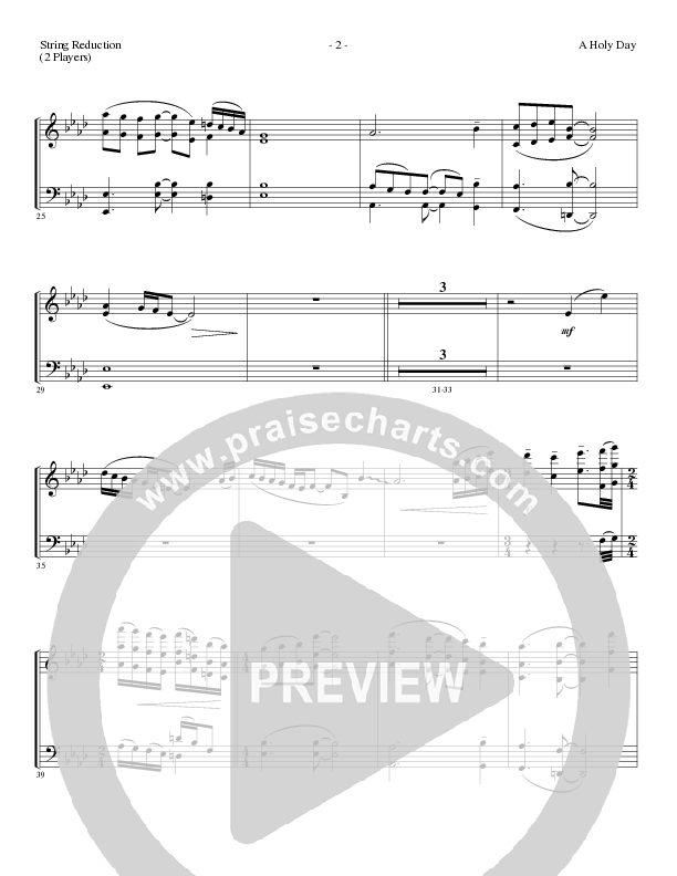 A Holy Day (Choral Anthem SATB) String Reduction (Lillenas Choral / Arr. Mike Speck / Arr. Tim Parton / Orch. Cliff Duren)