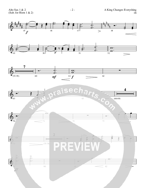 A King Changes Everything (Choral Anthem SATB) Alto Sax 1/2 (Lillenas Choral / Arr. Steve Mauldin)