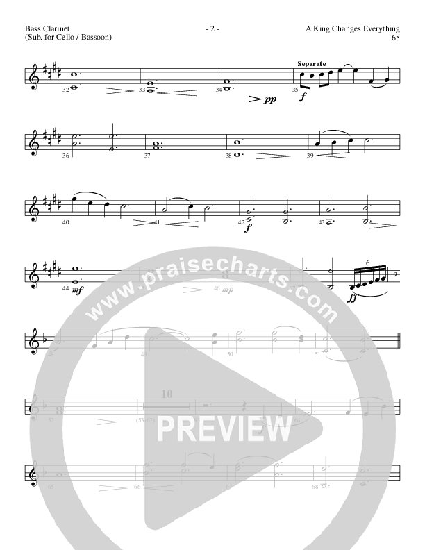 A King Changes Everything (Choral Anthem SATB) Bass Clarinet (Lillenas Choral / Arr. Steve Mauldin)