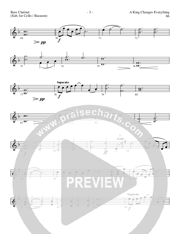 A King Changes Everything (Choral Anthem SATB) Bass Clarinet (Lillenas Choral / Arr. Steve Mauldin)