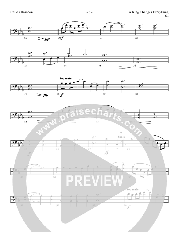 A King Changes Everything (Choral Anthem SATB) Cello (Lillenas Choral / Arr. Steve Mauldin)