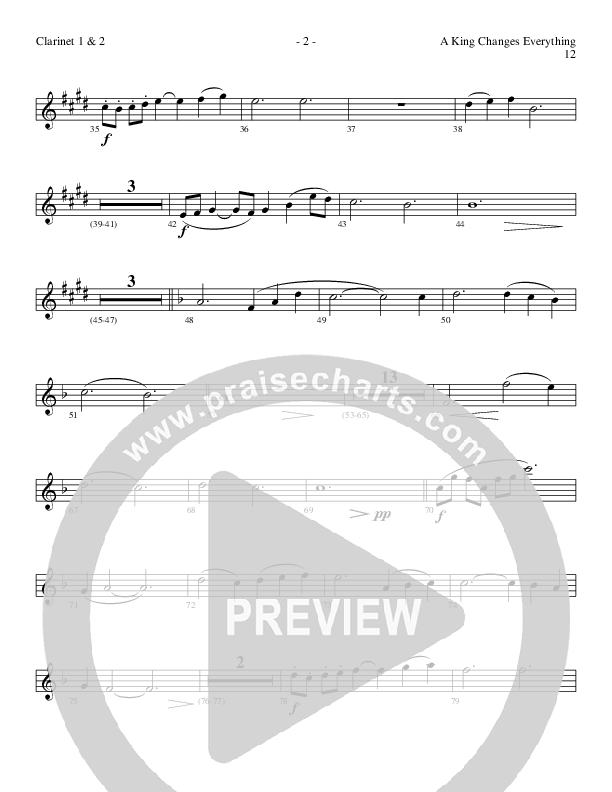 A King Changes Everything (Choral Anthem SATB) Clarinet 1/2 (Lillenas Choral / Arr. Steve Mauldin)