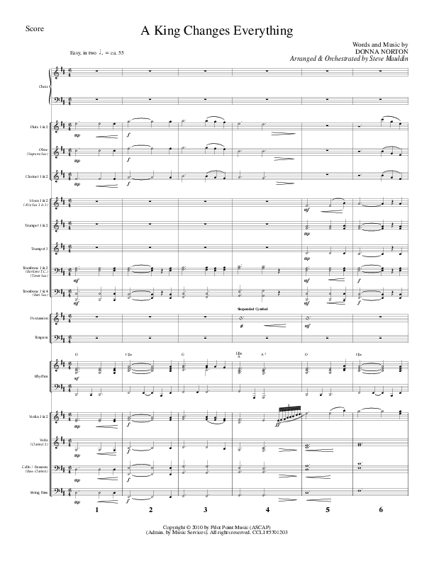 A King Changes Everything (Choral Anthem SATB) Conductor's Score (Lillenas Choral / Arr. Steve Mauldin)
