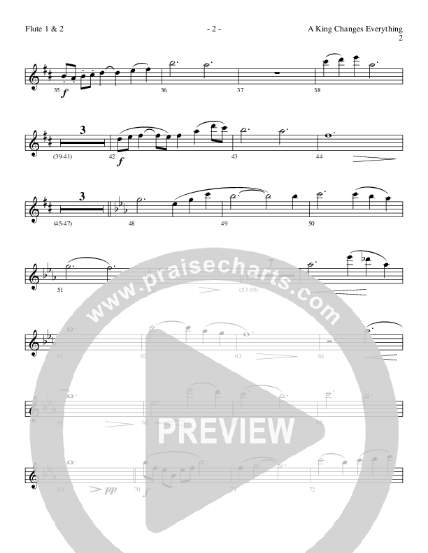 A King Changes Everything (Choral Anthem SATB) Flute 1/2 (Lillenas Choral / Arr. Steve Mauldin)
