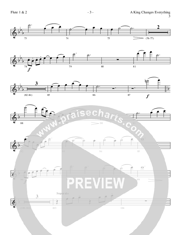 A King Changes Everything (Choral Anthem SATB) Flute 1/2 (Lillenas Choral / Arr. Steve Mauldin)