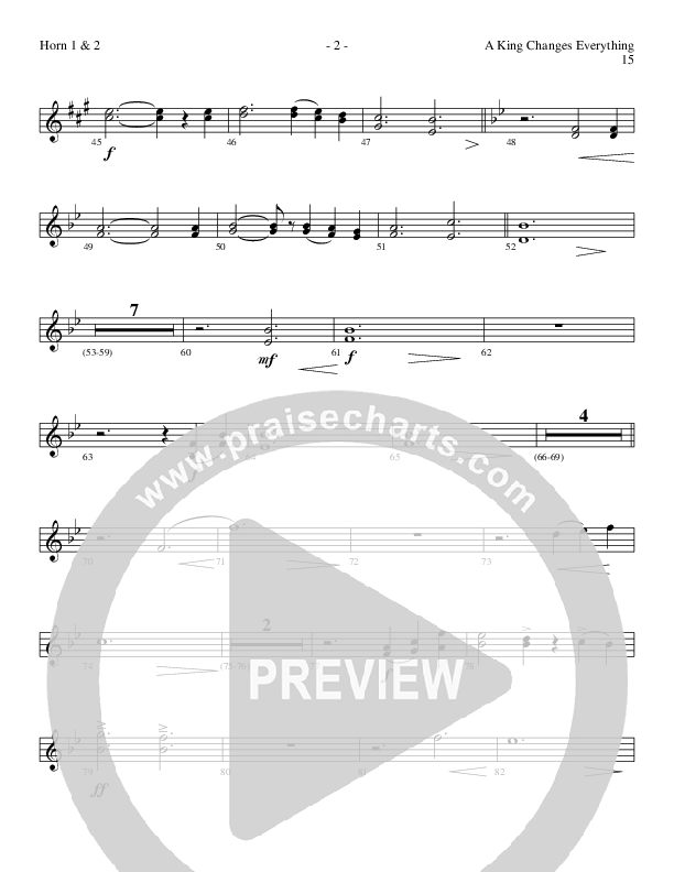 A King Changes Everything (Choral Anthem SATB) French Horn 1/2 (Lillenas Choral / Arr. Steve Mauldin)