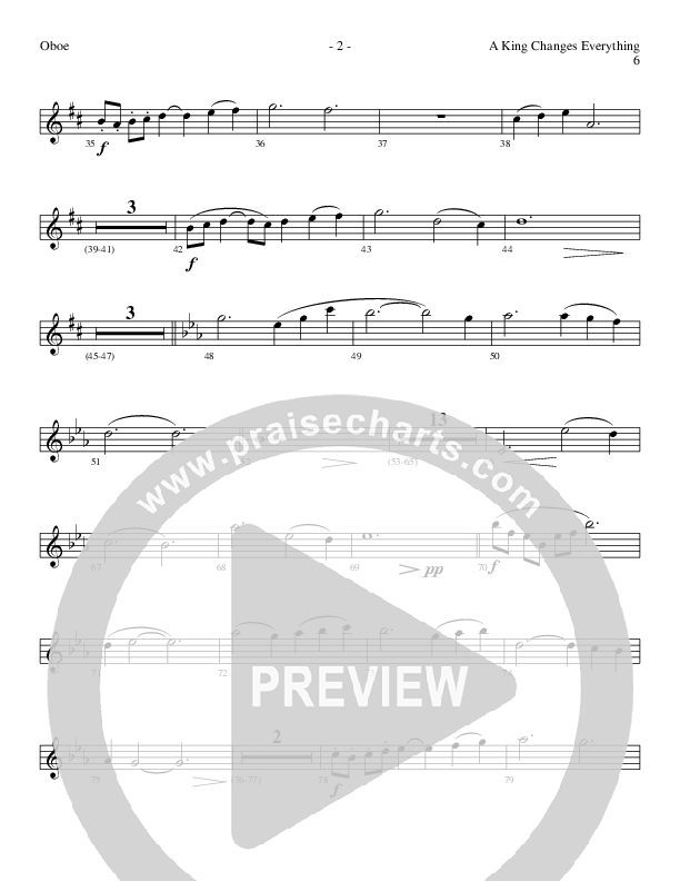 A King Changes Everything (Choral Anthem SATB) Oboe (Lillenas Choral / Arr. Steve Mauldin)