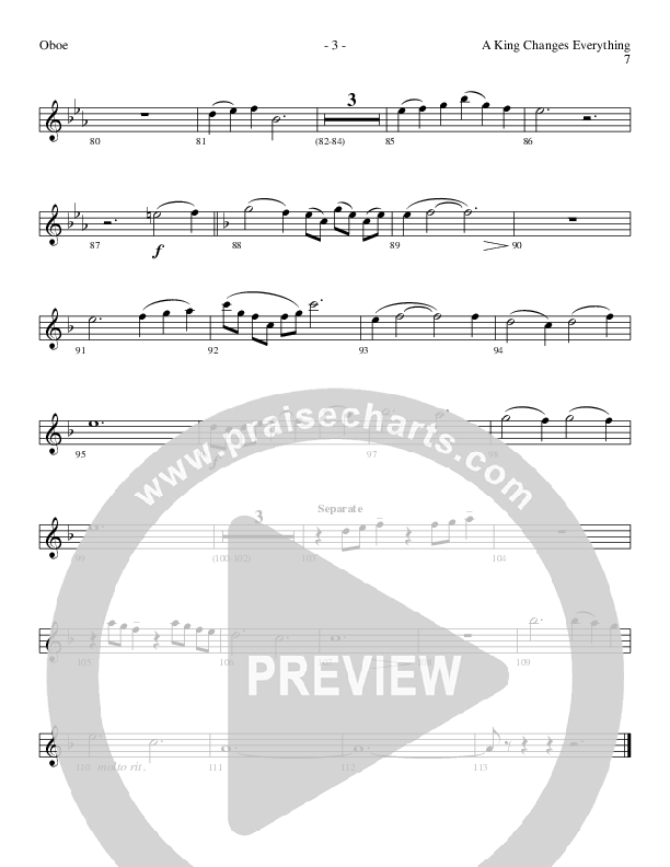 A King Changes Everything (Choral Anthem SATB) Oboe (Lillenas Choral / Arr. Steve Mauldin)