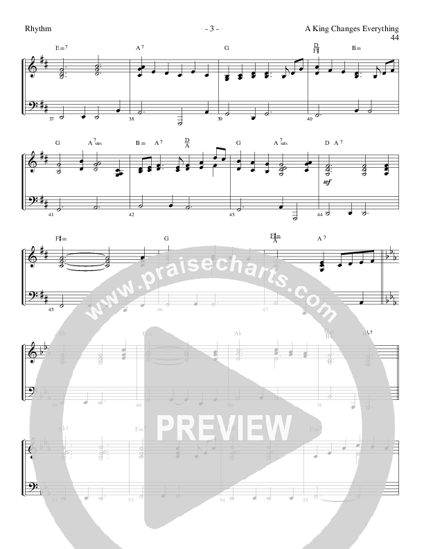 A King Changes Everything (Choral Anthem SATB) Rhythm Chart (Lillenas Choral / Arr. Steve Mauldin)