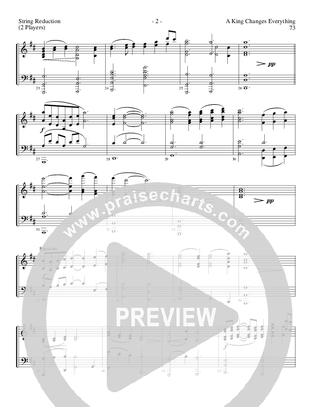 A King Changes Everything (Choral Anthem SATB) String Reduction (Lillenas Choral / Arr. Steve Mauldin)