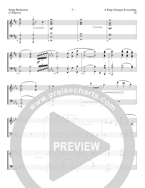 A King Changes Everything (Choral Anthem SATB) String Reduction (Lillenas Choral / Arr. Steve Mauldin)