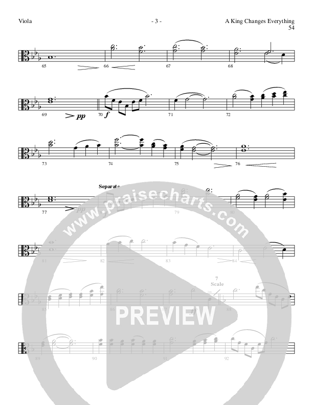 A King Changes Everything (Choral Anthem SATB) Viola (Lillenas Choral / Arr. Steve Mauldin)
