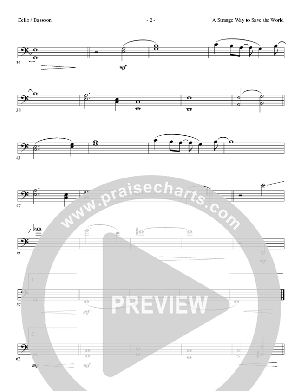 A Strange Way To Save The World (with What Child Is This) (Choral Anthem SATB) Cello (Lillenas Choral / Arr. Russell Mauldin)