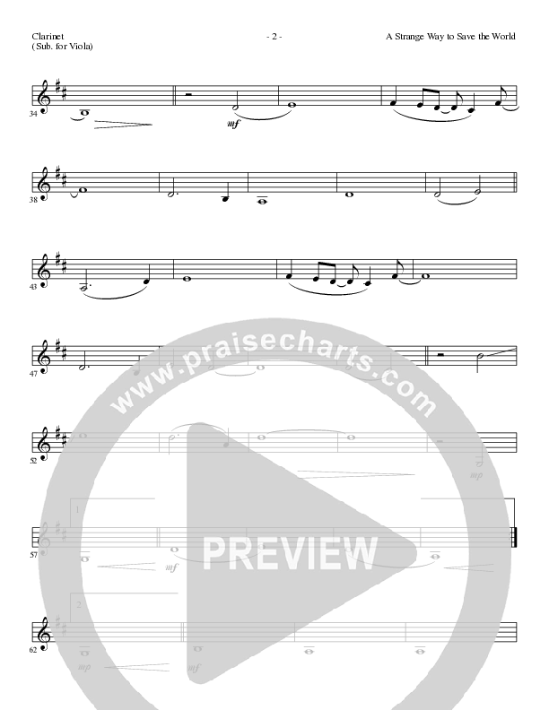 A Strange Way To Save The World (with What Child Is This) (Choral Anthem SATB) Clarinet (Lillenas Choral / Arr. Russell Mauldin)