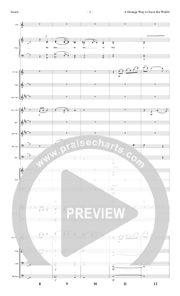 A Strange Way To Save The World (with What Child Is This) (Choral Anthem SATB) Orchestration (Lillenas Choral / Arr. Russell Mauldin)