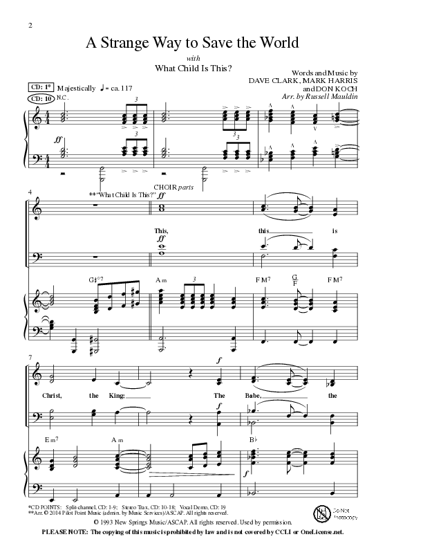 A Strange Way To Save The World (with What Child Is This) (Choral Anthem SATB) Anthem (SATB/Piano) (Lillenas Choral / Arr. Russell Mauldin)
