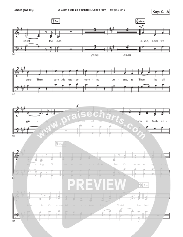 O Come All Ye Faithful (Adore Him) (Choral Anthem SATB) Choir Sheet (SATB) (Signature Sessions / Connor Bogardus / Arr. Mason Brown)