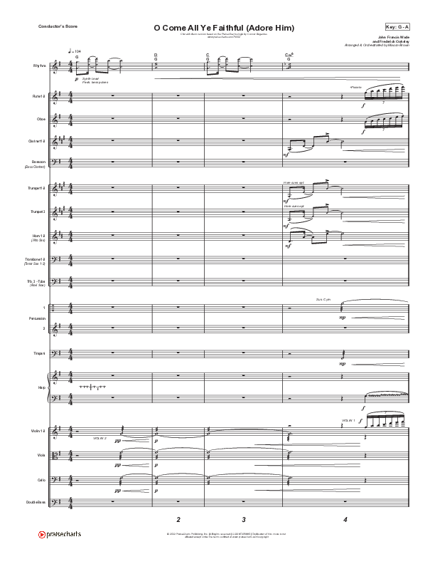 O Come All Ye Faithful (Adore Him) (Choral Anthem SATB) Orchestration (Signature Sessions / Connor Bogardus / Arr. Mason Brown)