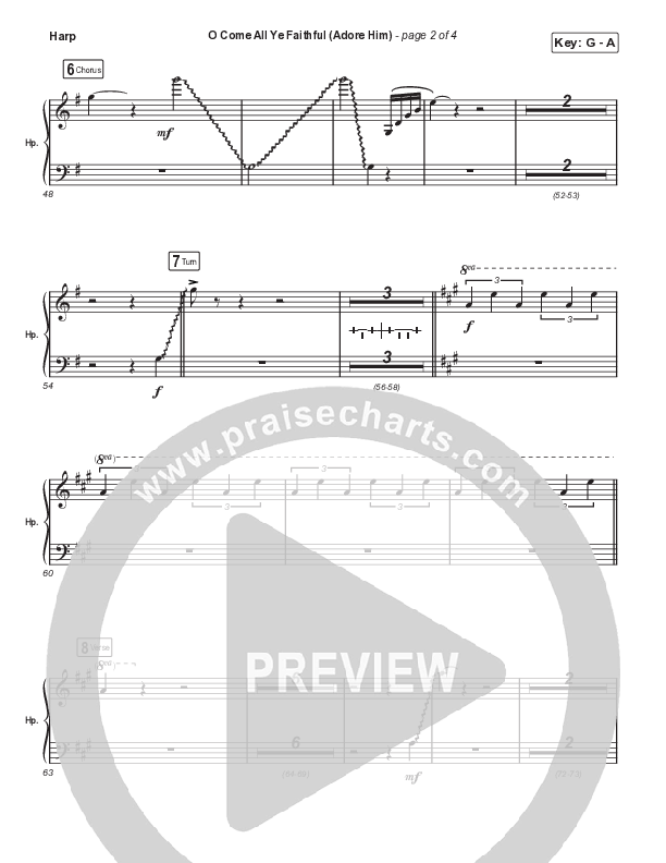 O Come All Ye Faithful (Adore Him) (Choral Anthem SATB) Harp (Signature Sessions / Connor Bogardus / Arr. Mason Brown)