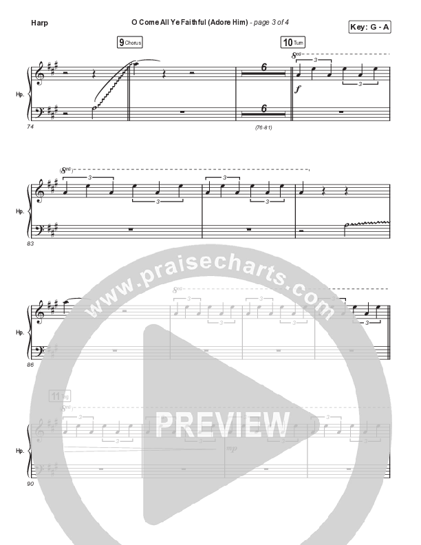 O Come All Ye Faithful (Adore Him) (Choral Anthem SATB) Harp (Signature Sessions / Connor Bogardus / Arr. Mason Brown)