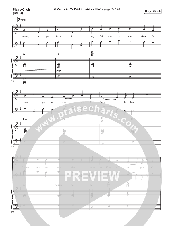 O Come All Ye Faithful (Adore Him) (Choral Anthem SATB) Piano/Choir (SATB) (Signature Sessions / Connor Bogardus / Arr. Mason Brown)