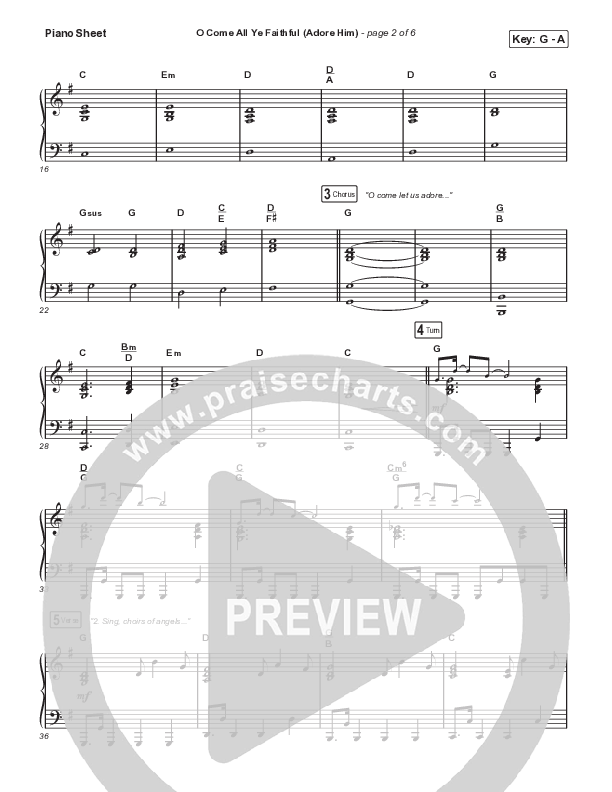 O Come All Ye Faithful (Adore Him) (Choral Anthem SATB) Piano Sheet (Signature Sessions / Connor Bogardus / Arr. Mason Brown)