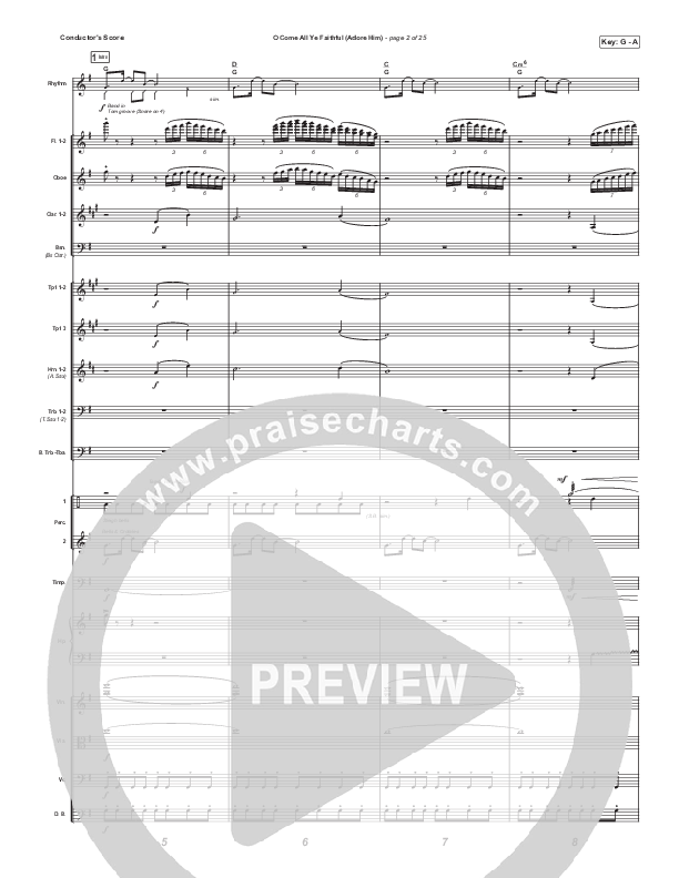 O Come All Ye Faithful (Adore Him) (Worship Choir SAB) Conductor's Score (Signature Sessions / Connor Bogardus / Arr. Mason Brown)