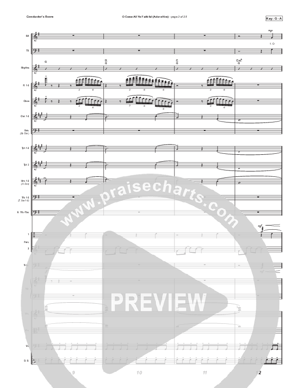 O Come All Ye Faithful (Adore Him) (Worship Choir SAB) Conductor's Score (Signature Sessions / Connor Bogardus / Arr. Mason Brown)