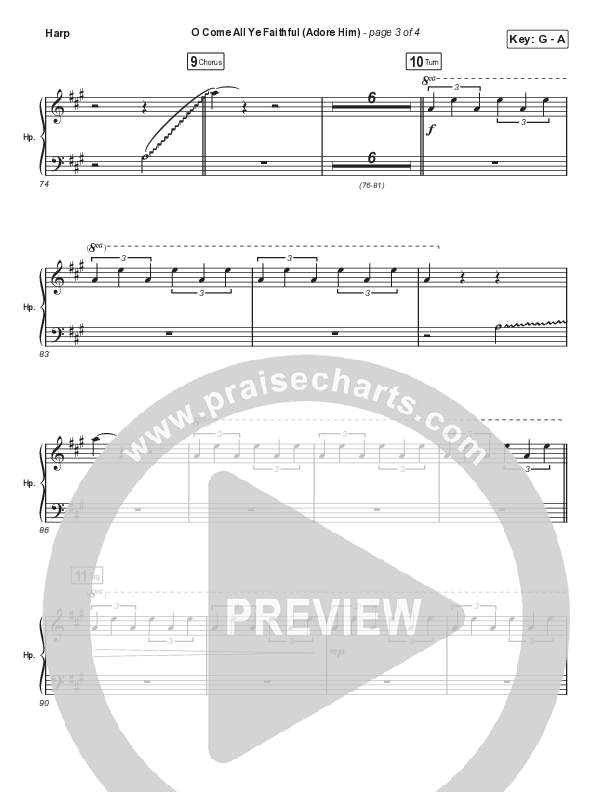 O Come All Ye Faithful (Adore Him) (Worship Choir SAB) Harp (Signature Sessions / Connor Bogardus / Arr. Mason Brown)