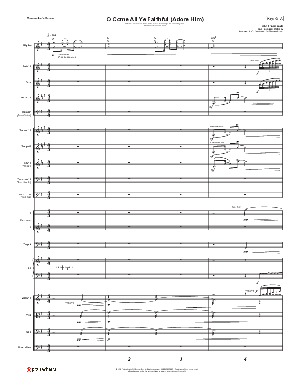 O Come All Ye Faithful (Adore Him) (Unison/2-Part Choir) Conductor's Score (Signature Sessions / Connor Bogardus / Arr. Mason Brown)