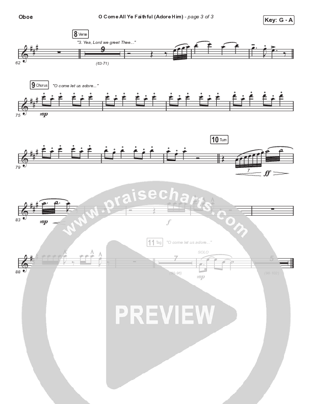 O Come All Ye Faithful (Adore Him) (Unison/2-Part Choir) Oboe (Signature Sessions / Connor Bogardus / Arr. Mason Brown)