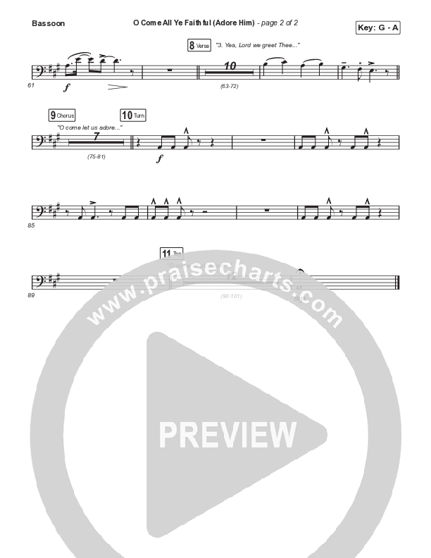 O Come All Ye Faithful (Adore Him) (Sing It Now SATB) Bassoon (Signature Sessions / Connor Bogardus / Arr. Mason Brown)