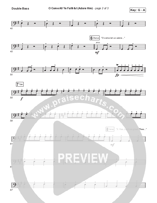 O Come All Ye Faithful (Adore Him) (Sing It Now SATB) Double Bass (Signature Sessions / Connor Bogardus / Arr. Mason Brown)