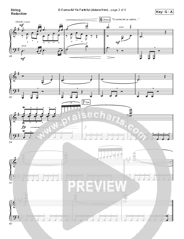 O Come All Ye Faithful (Adore Him) (Sing It Now SATB) String Reduction (Signature Sessions / Connor Bogardus / Arr. Mason Brown)