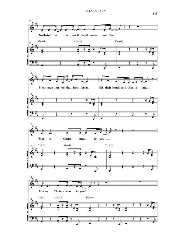 Fa La La La La (13 Song Collection) Song 11 (Piano SATB) (Word Music Choral)