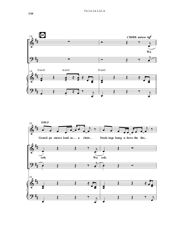 Fa La La La La (13 Song Collection) Song 11 (Piano SATB) (Word Music Choral)