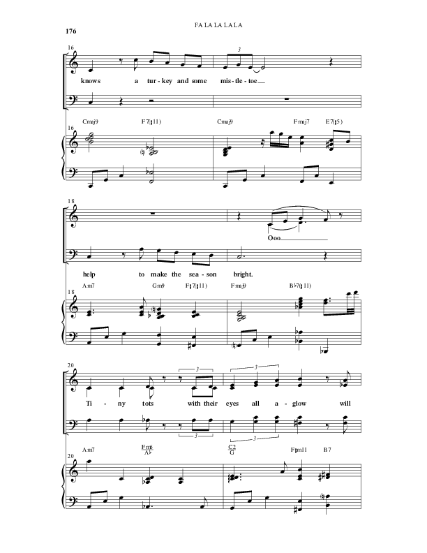 Fa La La La La (13 Song Collection) Song 13 (Piano SATB) (Word Music Choral)