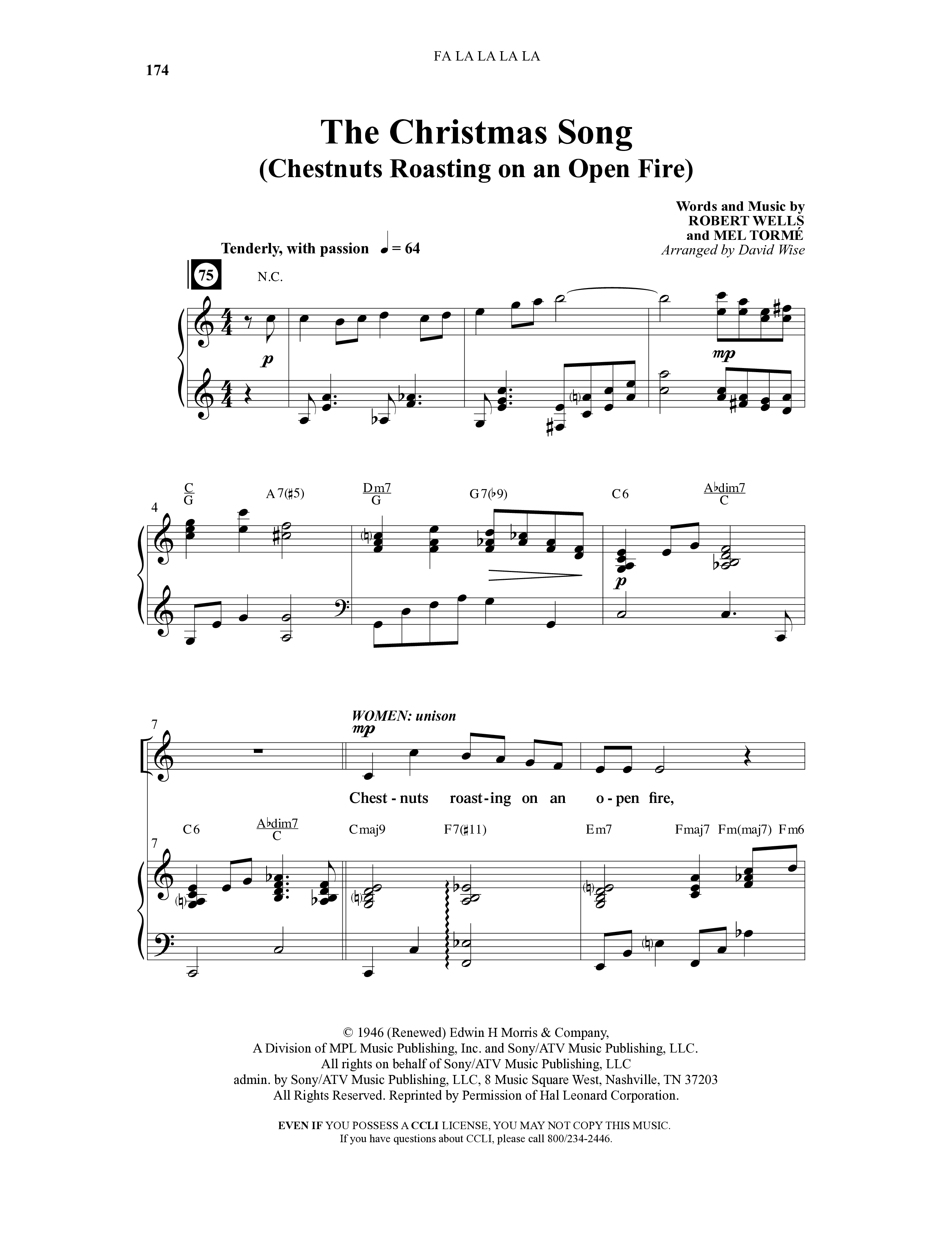 Fa La La La La (13 Song Collection) Song 13 (Piano SATB) (Word Music Choral)