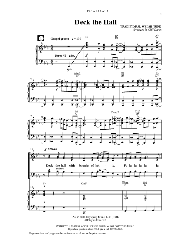 Fa La La La La (13 Song Collection) Song 1 (Piano SATB) (Word Music Choral)