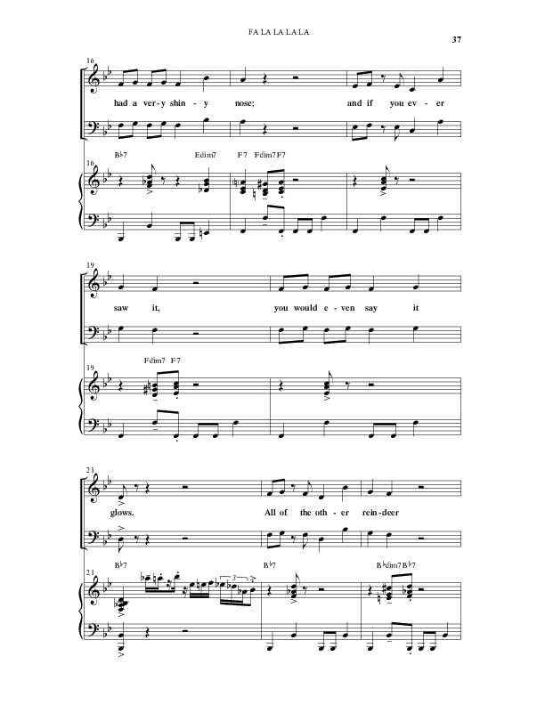 Fa La La La La (13 Song Collection) Song 3 (Piano SATB) (Word Music Choral)