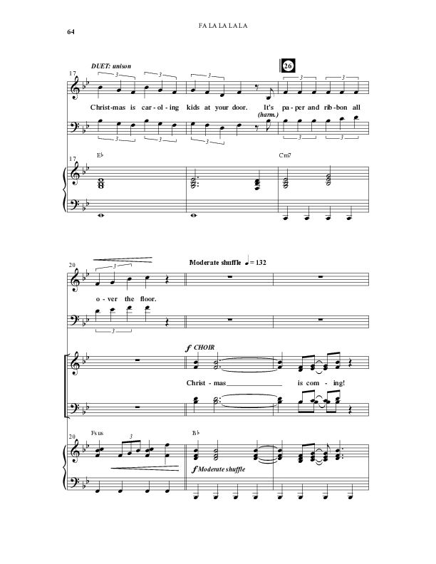 Fa La La La La (13 Song Collection) Song 5 (Piano SATB) (Word Music Choral)