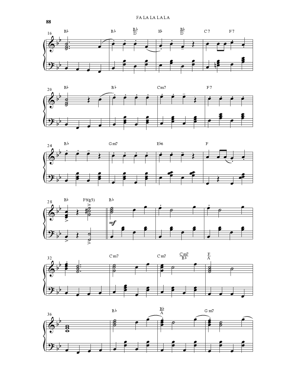 Fa La La La La (13 Song Collection) Song 7 (Piano SATB) (Word Music Choral)