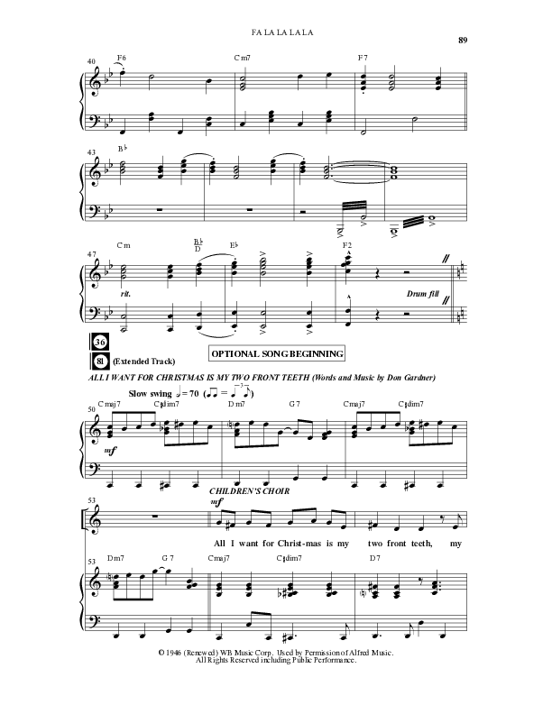 Fa La La La La (13 Song Collection) Song 7 (Piano SATB) (Word Music Choral)